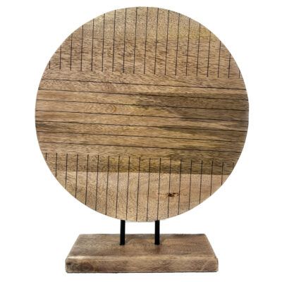 Escultura de Circulo en Madera 35cm