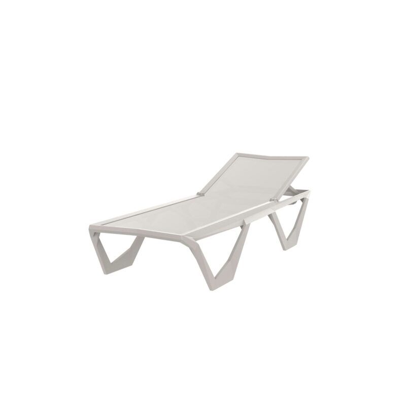 a white lounge chair with a white background