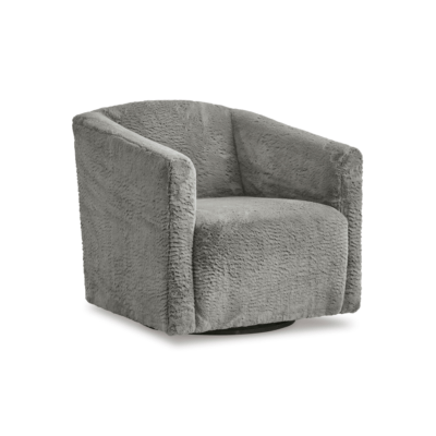 Butaca Giratoria en Piel Gris