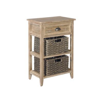 Mesa Lateral En Madera Con Gaveta