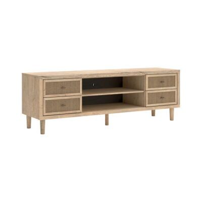 mesa de tv madera pajilla tipo
