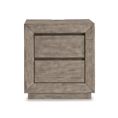 Mesa de Noche Con 2 Gavetas En Madera