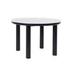 mesa de comedor tope blanco patas negras