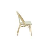 a chair with a texilene green