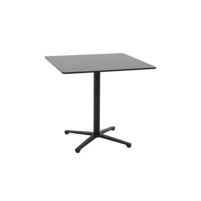 a black square table