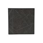 a black table with a square base