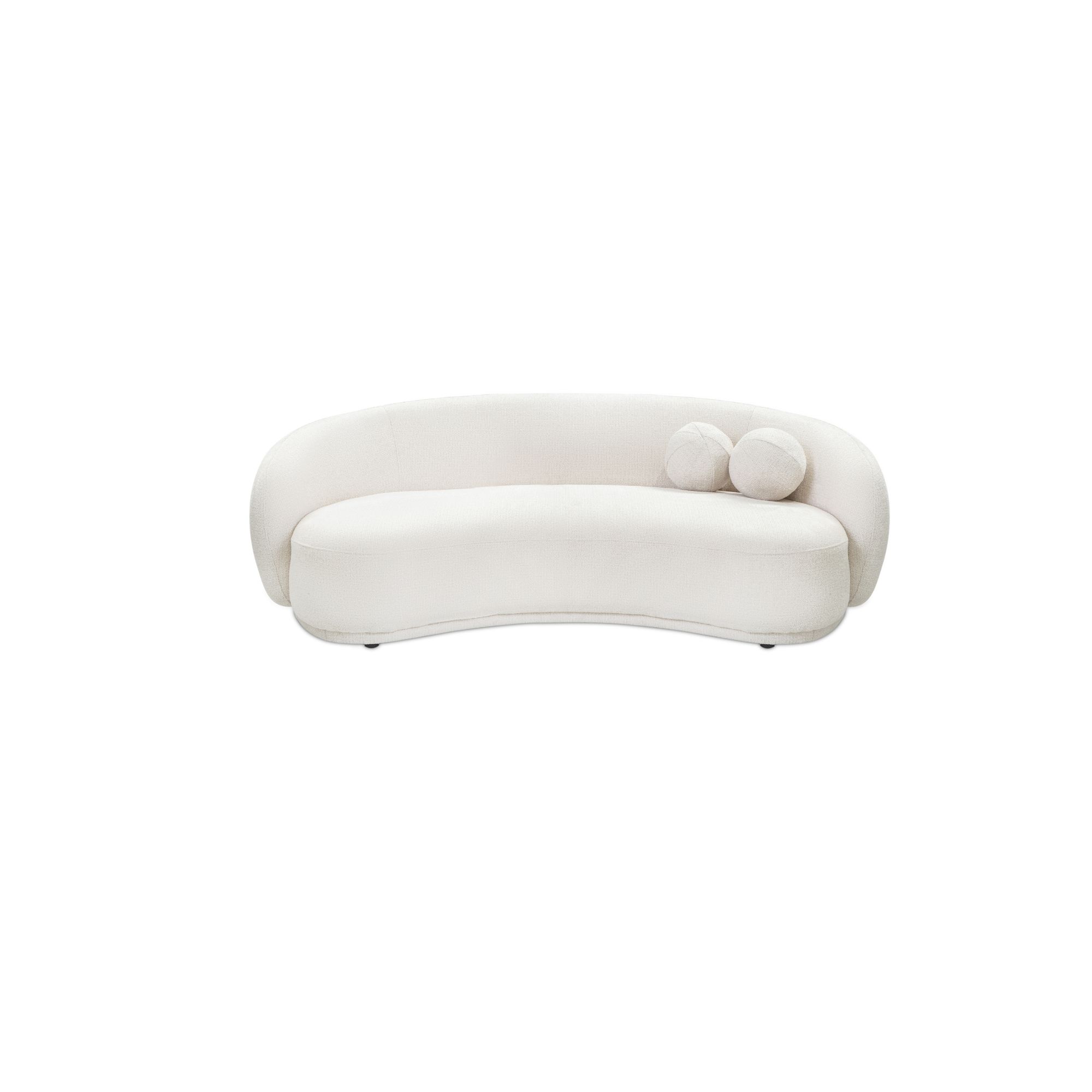 Sofá blanco de diseño moderno.